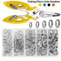 100pcs/200pcs High Strength Heavy Stainless Steel Split Ring Lure Connector with Fishing Pliers. 