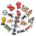 18PCS Soccer Sports Theme Hole Shoes Charms Packs Decoration Set Boys Men Football Style Buckle Slipper Sandals Shoe Accessories.