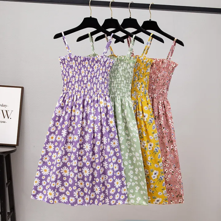 Summer%20Mini%20Dresses%20Fashion%20Female%20Elastic%20High%20Waist%20Casual%20Spaghetti%20Strap%20Sleeveless%20Dress%20Women%20Chiffon%20Dresses%20Vestidos%20-%20Image%203