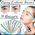 Achieve Perfectly Defined Brows! 9 pcs Original Zigzag Eyebrow Razor Set. 