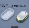 6pcs DIY Keychain Pendant Silicone Mold Set Resin Epoxy Resin Mold Round. 