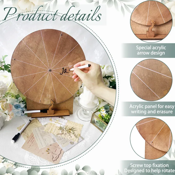 Wedding%20Challenge%20Spinning%20Wheel,%20Wooden%20Prize%20Tabletop%20Spinner%20Erasable%20Raffle%20Spinning%20Wheel%20for%20Wedding%20School%20Home%20Party%20-%20Image%204