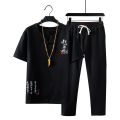 2024 Summer Shirt + Trousers Suit Chinese Style Men Shirt Cotton and Linen Shirts Men's High Quality Casual Shirts Two Piece. 