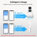 Tuya WiFi Temperature And Humidity Sensor APP Remote Monitor For Smart Home via Smart Life Work With Alexa Google Assistant. 
