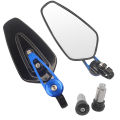 1 Pair 7/8" 22mm Universal Motorcycle Aluminum Rear View Black/Gold/Silver/Red/Blue/Orange Handle Bar End Side Rearview Mirrors. 
