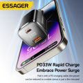 Essager 33W GaN USB C Charger Digital Display PD Fast Charging For iPhone 13 12 Max Pro iPad For Poco Charger Es.