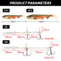 Spinpoler Soft Fishing Lure With Stinger Rig Hook Shad Bait14cm/18cm Square Paddle Tail Realistic Plastic Fish For Pike.