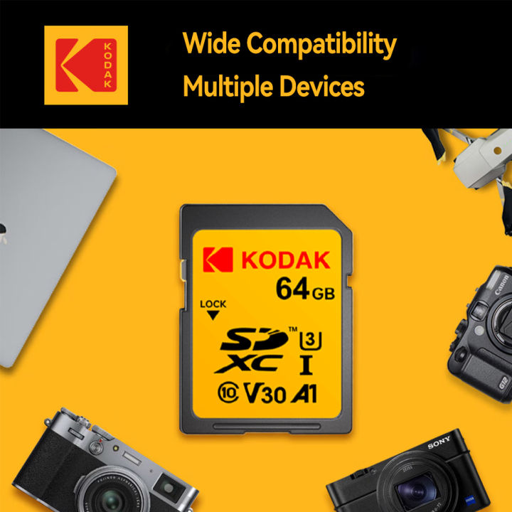 KODAK%20SD%20Card%20High%20Speed%20Class%2010%20256GB%20128GB%2064GB%20V30%20Carte%20SD%20Memory%20Card%20Full%20Size%20SD%20Cards%20For%20Camera%20-%20Image%206