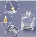 30ml Empty Essential Oil Drop Bottle 30ml Square Essence Glass Dropper Bottles Lab Dropping Serum Container (Clear). 