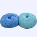100% Cotton Yarn Soft Combed Hand Knitting Crochet Natural Pure Color Thread Smooth Yarn 50g 125m/137yd 1pcs. 