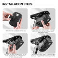 WEST BIKING Bicycle Saddle Bag Lightweight Waterproof Bike Seat Tail Bags Wear-Resistant Rotating Lacing Buckle Bike Accessories. 