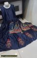 women switched silk plain maxi wirh embroidery jecket. 