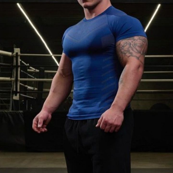 Gym%20T%20Shirt%20Men%20Quick%20Dry%20Running%20Shirt%20Compression%20Fitness%20Shirt%20Male%20Gym%20Workout%20tights%20Short%20Sleeve%20Summer%20Sports%20T-shirt%20Men%20-%20Image%207