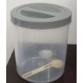 Plastic Clear Bottle/ Container for Separating or Storage Sugar,Milk Powder Etc..-01 pcs. 