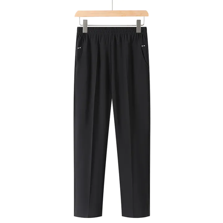 New%20spring%20and%20summer%20Women's%20Pants%20Mom%20Pants%20Elastic%20High%20Waist%20Casual%20Women%20Trousers%20Loose%20Straight%20-%20Image%204
