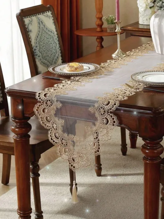 1%20Piece%20of%20Embroidered%20Mesh%20Lace%20Table%20Runner,%20French-Style%20Simple%20Polyester%20Fiber%20Table%20Runner%20with%20Pendants,%20Suitable%20for%20Dining%20Tables,%20Coffee%20Tables,%20Dressers,%20Shoe%20Cabinets,%20Daily%20Home%20Decoration,%20and%20Weddings,%20Parties,%20and%20Holidays%20-%20Image%202