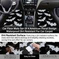 4PCS Bat Car Floor Mats Set Waterproof Anti-Slip All Weather Protect for Vehicle Carpets Universal Fit. 