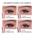 GROINNEYA 5/10 Pairs False Eyelashes Half Eye Lashes Cat Eye Lashes Natural Faux Mink Lashes Wispy Fluffy Eyelash Extension. 
