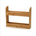 Kitchen 2 Tier Bamboo Spice Rack with Wooden Spice Storage Rack.