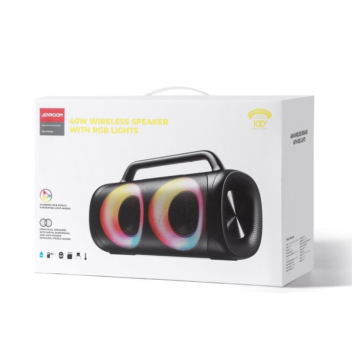 JR-MW02 40W Wireless Speaker with RGB Lights