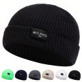 Unisex MILANO Letter Label Beanies Winter Warm Hat Hip Hop Cap Beanie Hat Caps for Women Men.