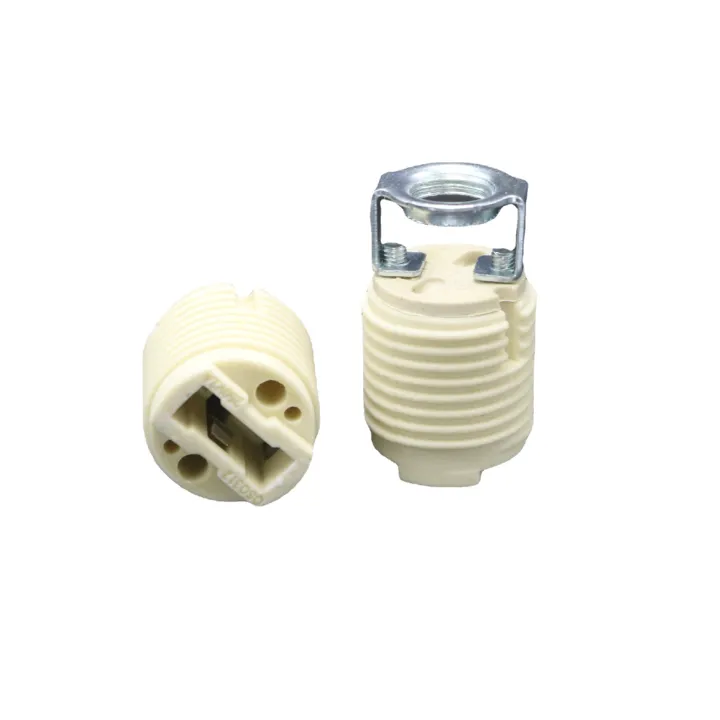 G9 Ceramic Lamp Holder, White G-9 Halogen Light Bulb Base Socket with ...