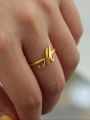26 English Letter Initial Rings For Women Gold Color Adjustable Stainless Steel Ring Wedding Fashion Jewelry Best Friend .