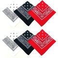 1/3/6pcs Cotton Bandana Headband Denim Men'S Cycling Sports Headwear Wrist Guard Single-Sided Headscarf Paisley Scarf.