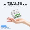 Tuya Mini 2/3/4 Gang Wifi Smart Switch 2 Way Module On Off Breaker Wireless Remote Voice Switches For Google Home Alexa Alice. 