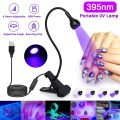 UV Nail Lamp 395nm Led Ultraviolet Lights UV Led Desk Lamp Black Light Manicure Dryer UV Curing Light for Resin Curing Nail Art.