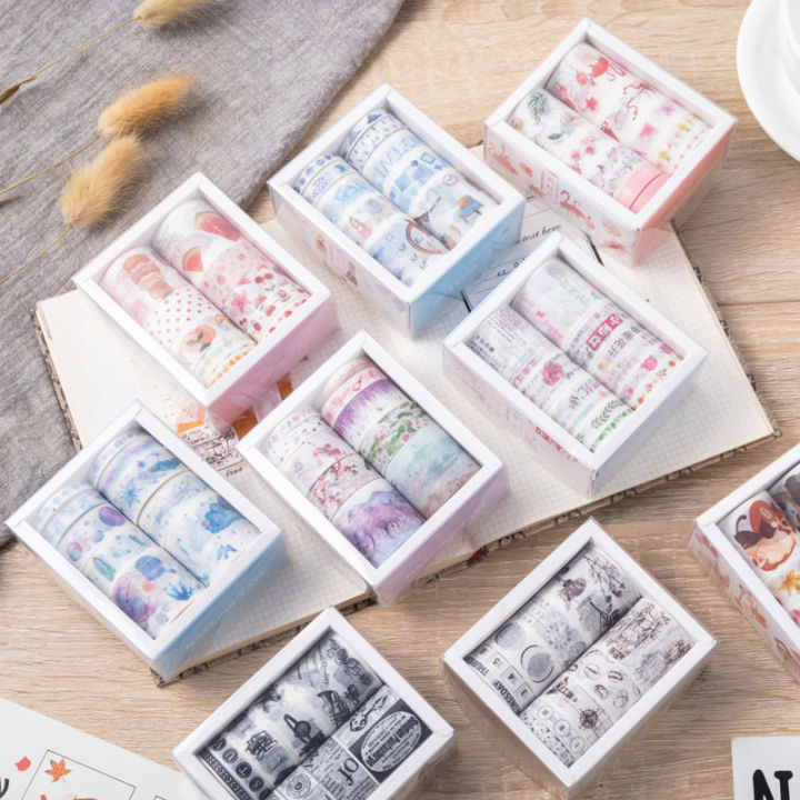 Washi Tape Set Stickers Aesthetic Kawaii Cute Scrapbooking Junk Junk