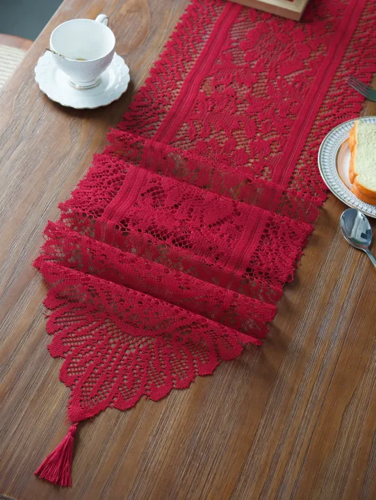 Red%20Lace%20Table%20Cloth%20Runner%20for%20Wedding%20Banquet%20Decorations,%20Christmas%20Party%20Table%20Decor,%20Red,%2013%20x%2059%20Inch%20-%20Image%204