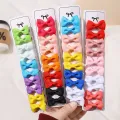 10Pcs Boutique Handmade Tiny Baby Bows Grosgrain 1.5" Hair Bows Alligator Clips for Baby Girls Toddlers Hair Accessories Gift. 