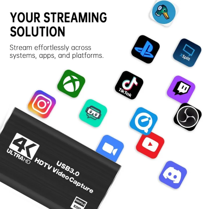 TABLLYUGE%204K%20USB%203.0%20HDTV%20Video%20Capture%20Card%20HDMI-compatible%20Video%20Recorder%20Grabber%20For%20PC%20PS4%20OBS%20Game%20Recording%20Game%20Audio%20Mic%20-%20Image%205