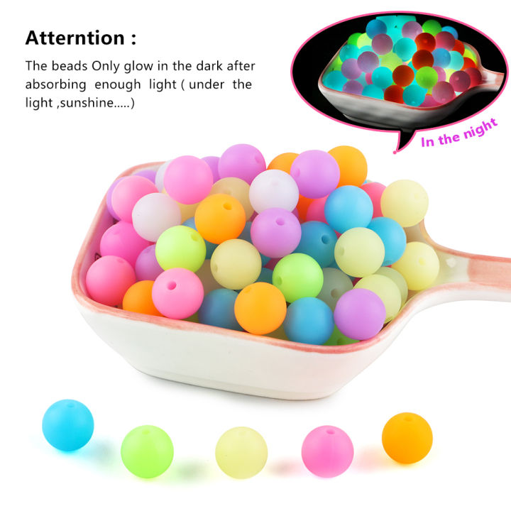 50Pcs%20Glow%20In%20The%20Dark%20Silicone%20Beads%20Round%2012/15MM%20Luminous%20Silicone%20Lentil%20Bead%20For%20Jewelry%20Making%20DIY%20Bracelet%20Necklace%20-%20Image%204