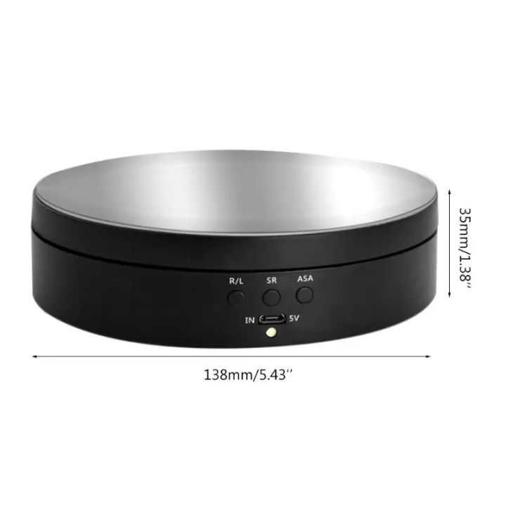 Electric%20Rotating%20Base%20Display%20Stand%203%20Speeds%20360%20Degree%20Turntable%20Jewelry%20Holder%20USB/Battery%20Powered%20Rotating%20Tray%20-%20Image%203