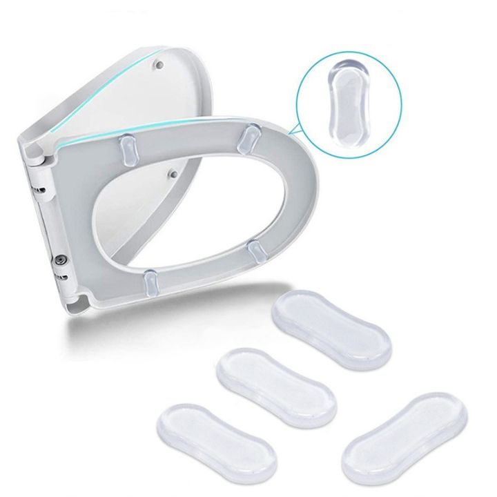 4PCS/Set Toilet Seat Bumper Anti-collision Cushioning Pads Self-adhesive Anti-slip Cushioning Mat for Bathroom Accessories