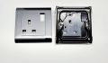 Kevilton Modular Black Switch 13A Plug Base Modular Series Black. 
