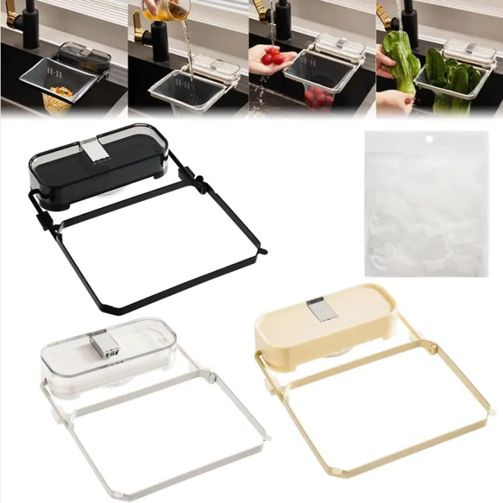 Kitchen%20Sink%20Filter%20Rack%20With%2050pcs%20Net%20Filter%20Bag%20Foldable%20Multi-Purpose%20Drainage%20Basket%20Leftovers%20Soup%20Food%20Drainer%20Shelf%20-%20Image%202