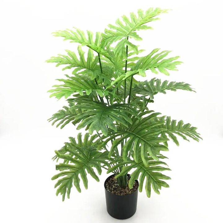 Large Artificial Palm Tree Tropical Plants Branches Plastic Fake Leaves Green Monstera For Home Wedding Outdoor Decor