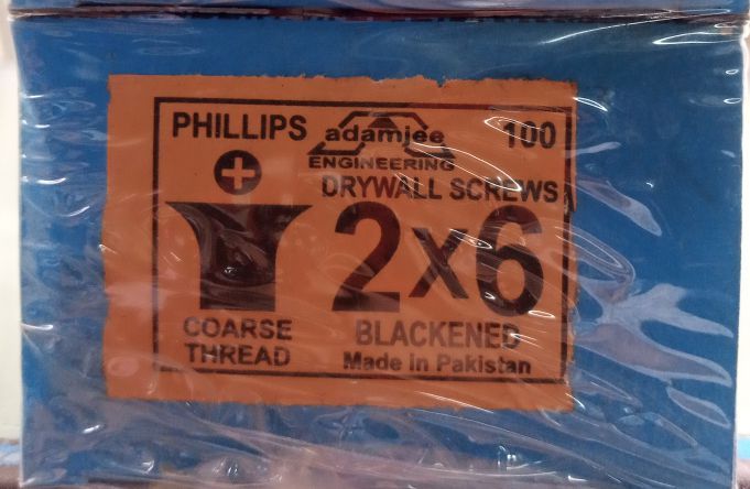 ADAMJEE BUGLE HEAD DRYWALL SCREWS BLACK SCREW FURNITURE SCREW WOOD SCREW 2”x6