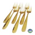 6 Pieces Golden Stainless Steel Spoon Set - Add A Touch Of Luxury To Your Dining Table With This Golden chopped Spoon Set multicolor.