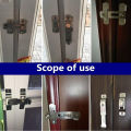Stainless Steel Door Locks Child Safety Cabinet Locks Collision and Breakage Prevention Locks for Window Cabinet Fitting Room. 