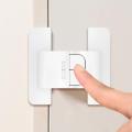 Refrigerator Locks Refrigerator Child Lock Self-Adhesive Fridge Closer Fixed Buckle for Glass Metal Protection Kids Adults Home. 