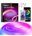 Neon Rope Light RGB-IC Neon LED Lights with Music Sync,Waterproof Flexible Neon Led Strip,DIY Ideas,Remote,Bluetooth APP Control,for Bedroom, Living Room, Gaming Room(5 Meters). 