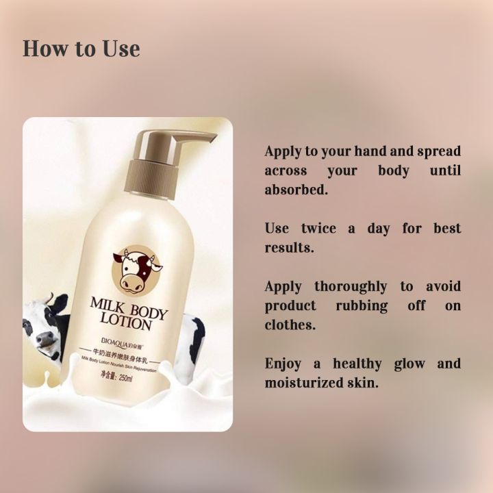 BIOAQUA%20Milk%20Body%20Lotion%20Nourishes%20The%20Skin%20Hydrating%20Oil-Control%20Chamfer%20To%20Soothe%20The%20Skin-250ml%20-%20Image%202