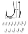 50PCS Small Fishing Hooks Freshwater Carbon Stainless Steel Size 1 - 13 Barbed Carp Hooks Fishing.