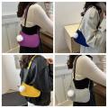 Mini Women Shoulder Bags Fashion Felt Women's Bag Design Advanced Underarm Handbags Mini Saddle Bag.
