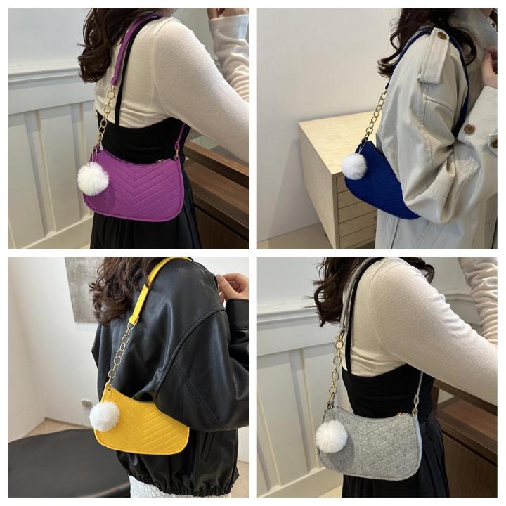 Mini%20Women%20Shoulder%20Bags%20Fashion%20Felt%20Women's%20Bag%20Design%20Advanced%20Underarm%20Handbags%20Mini%20Saddle%20Bag%20-%20Image%203