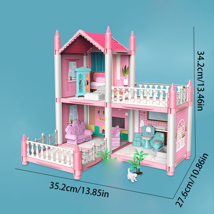 DIY%20Princess%20House,%20Girl%20Play%20Toys,%20Doll%20House%20Castle%20Villa,%20Assembled%20House,%20Parent%20Child%20Interactive%20Handicraft%20Entertainment%20-%20Image%202